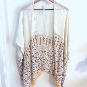 Ecote White Peach Kimono Top